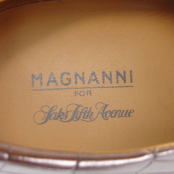 MAGNANNI SAKS FIFTH AVENUE CROC EMBOSSED SHOES 11 main image 10